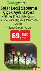 GARDENWARE SOLAR LEDLİ SAPLAMA ÇİÇEK AYDINLATMA GARDENWARE SOLAR LEDLİ SAPLAMA ÇİÇEK AYDINLATMA
